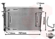 82002127 chladič 2.0i 16V (±AUT±AC),  2.7i 24V CVVT (±AUT±AC) typ DOOWON [640*462*18] 82002127 VAN WEZEL