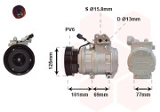 8200K208 kompresor klimatizace 2.7i 24V (±AUT) (typ DENSO 10PA15C) 8200K208 VAN WEZEL