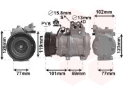 8200K222 kompresor klimatizace 2.0CRDi (typ DENSO 10PA17C) 8200K222 VAN WEZEL