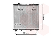 83002057 -4/04 chladič 2.4i 16V (+A±AC), 3.5i 24V (+A±AC) [650*575*26] 83002057 VAN WEZEL