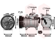 8300K200 kompresor klimatizace 1.0i 12V, 1.1i 12V, 1.2i 16V 8300K200 VAN WEZEL