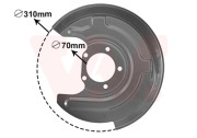 0315373 prachový štít zadního brzdového kotouče (Superb -08) (ŠKODA, VW) L 0315373 VAN WEZEL