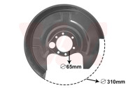 0322373 Ochranný plech proti rozstřikování, brzdový kotouč VAN WEZEL