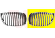 0627515 přední mřížka chrom/černá L VAN WEZEL