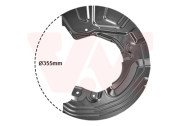 0628372 prachový štít předního brzdového kotouče (130i/123d)  P 0628372 VAN WEZEL