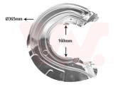 0633372 prachový štít předního bzrdového kotouče (průměr kotouče 340mm) P 0633372 VAN WEZEL