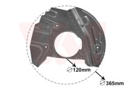 0685371 prachový štít předního brzdového kotouče L 0685371 VAN WEZEL