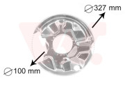 3024374 prachový štít zadního brzdového kotouče (vnější průměr 327 mm) P 3024374 VAN WEZEL