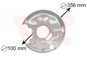 3029373 prachový štít zadního brzdového kotouče (vnější průměr 356 mm) L 3029373 VAN WEZEL