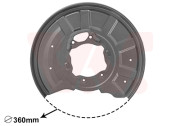 3044374 Ochranný plech proti rozstřikování, brzdový kotouč VAN WEZEL