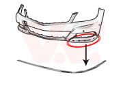 3097481 Ozdobná / ochranná lišta, nárazník VAN WEZEL