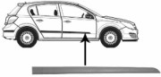 3745424 boční lišta Předních dveří Pro lak 4/5dv. P VAN WEZEL