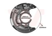 5328372 Ochranný plech proti rozstřikování, brzdový kotouč VAN WEZEL