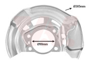 5420371 Ochranný plech proti rozstřikování, brzdový kotouč VAN WEZEL