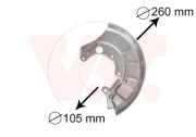 5812371 -87 prachový štít předního brzdového kotouče L 5812371 VAN WEZEL