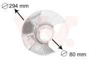 5858371 -85 prachový štít předního brzdového kotouče L=P 5858371 VAN WEZEL