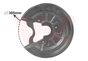 7623374 prachový štít zadního brzdového kotouče o rozměrech 286x12 mm P 7623374 VAN WEZEL