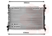 01002055 -12/96 chladič 1.4i 16V, 1.6i 16V, 1.7i 16V AC Twin Spark 54535824 VAN WEZEL