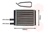 02006049 radiátor topení 0.8i, 1.0i, 1.1i, 1.3i 14714042 VAN WEZEL