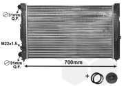 03002123 chladič 1.6i, 1.8, 1.8 Turbo, 1.9D, 1.9TDi AC, 2.0TDi AC s otvorem pro čidlo 63039732 ŠKODA, VW VAN WEZEL