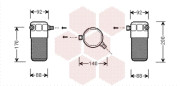 0300D303 sušič klimatizace 1.8i, 2.0i, 2.6i, 2.8i VAN WEZEL