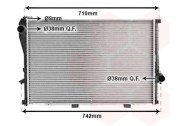 06002301 chladič 3.5i 32V (+AUT±AC), 4.4i 32V (+AUT±AC), 5.4i (+AUT±AC) [650*440*42] VAN WEZEL