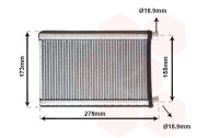 06006344 radiátor topení pro všechny pohoné jednotky (manuální AC typ DENSO) [144*253*27] 06006344 VAN WEZEL