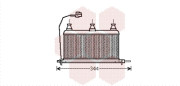 06006352 VAN WEZEL radiátor topení pro dieselové motory (s elektrickým předehřívaním)  [135*264*26] 06006352 VAN WEZEL