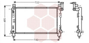07002030 10/92-1/96 chladič 3.0i (±AUT±AC) [655*375*35] VAN WEZEL
