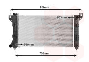 07002085 chladič 3.3i 12V (±AC), 3.8i 12V (±AC) [664*375*35] VAN WEZEL