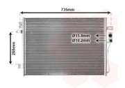 07005100 chladič klimatizace bez sušiče s olejovým chladičem 2.7i, 2.0CRDi 64546016 VAN WEZEL