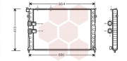 09002132 chladič 3.0i 24V (±AUT), 2.1TD (±AC) [610*398*36] VALEO, DENSO, BEHR-HELLA... VAN WEZEL