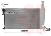 09002140 chladič 1.1, 1.4, 1.6, 1.8 AC 61037824 VAN WEZEL