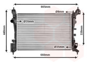 09002261 chladič 1.4i 8V (±AC) [540*375*23] 09002261 VAN WEZEL