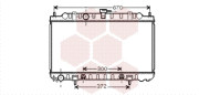 13002289 chladič 1.3i 16V (+AUT±AC), 1.5i 16V (+AUT±AC), 1.8i 16V (+AUT±AC) [360*685*16] VAN WEZEL