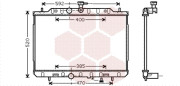 13002292 chladič 2.0i 16V AAC, 2.5i 16V AAC 45068016 VAN WEZEL