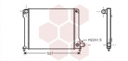 17002123 Chladič, chlazení motoru VAN WEZEL