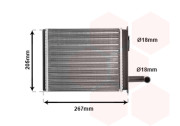17006089 radiátor topení [223*195*42] 17006089 VAN WEZEL