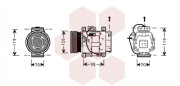 1700K036 VAN WEZEL kompresor klimatizácie 1700K036 VAN WEZEL