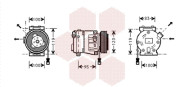 1700K050 kompresor klimatizace 1.2i 8V (±AUT), 1.2i 16V (±AUT), AR 156 a Tipo TD motory (±AUT) VAN WEZEL