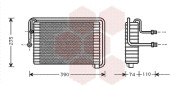 1700V021 výparník klimatizace [252*188*72] 1700V021 VAN WEZEL