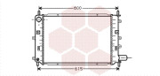 18002059 chladič 1.8D (+AC), 1.8TD ±AC [525*365*42] VALEO, DENSO, BEHR-HELLA... VAN WEZEL