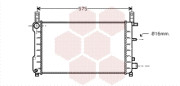 18002198 chladič 1.0 (+AC), 1.1 (+AC) , 1.3 (+AC), 1.4 (±AUT +AC) [500*302*26] VAN WEZEL