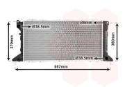 18002206 chladič 2.5D, 2.5TD AC 70236042 VAN WEZEL