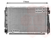 18002346 chladič 3.0i 24V (+AUT±AC) [697*467*26] VAN WEZEL