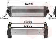 18004443 VAN WEZEL intercooler 1.8TDCi [400*127*64] 18004443 VAN WEZEL