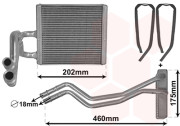 18006455 Výměník tepla, vnitřní vytápění VAN WEZEL