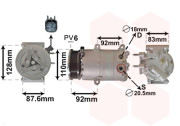 1800K477 VAN WEZEL kompresor klimatizace 1.6i 1800K477 VAN WEZEL