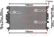 18012716 chladič 1.5Eco, 2.0TDCi 18012716 VAN WEZEL