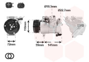 1801K729 VAN WEZEL kompresor klimatizácie 1801K729 VAN WEZEL